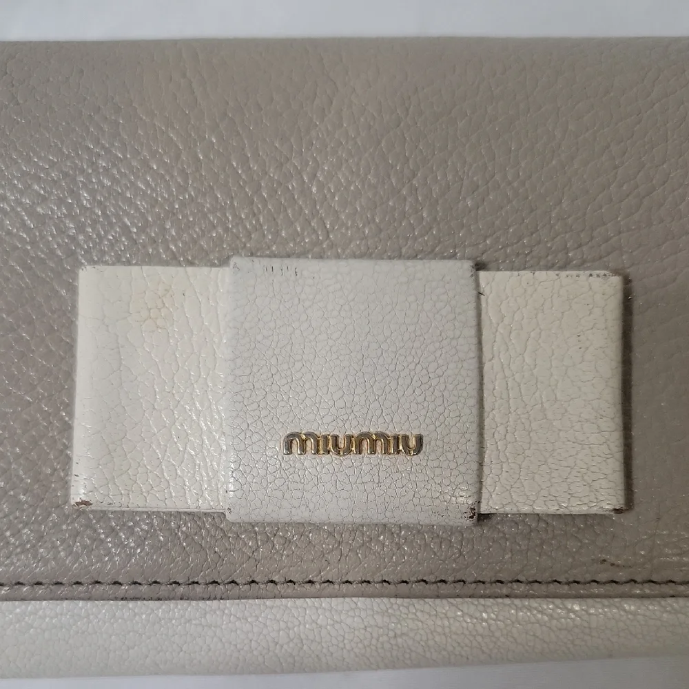 Miu Miu Beige and Cream Women's Wallet - Picture 2 of 10
